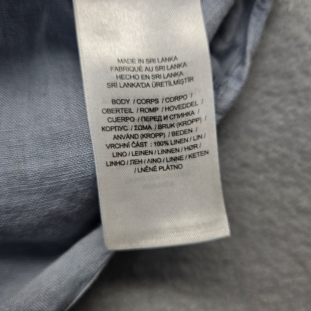 Lauren Ralph Lauren Womens XL Light Blue‎ 100% Linen Roll Tab Button Down Shirt - Picture 5 of 11